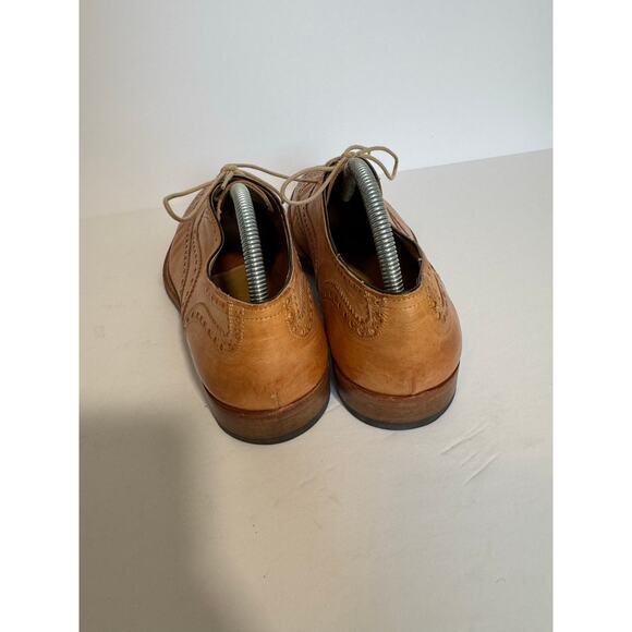 Barneys New York Wing Tip Brown Leather Oxfords Mens Size 9 - Picture 5 of 7